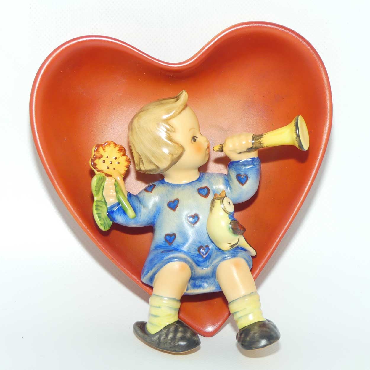 HUM180 MI Hummel plaque Tuneful Goodnight and Heart of Hearts display stand | Collector Set