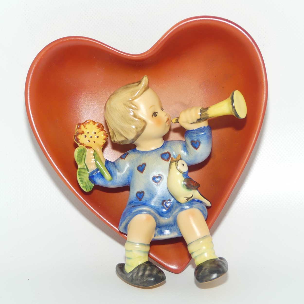 HUM180 MI Hummel plaque Tuneful Goodnight and Heart of Hearts display stand | Collector Set