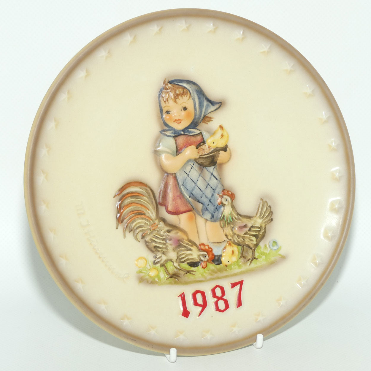 HUM0283 MI Hummel Annual Plate 1987 | Feeding Time | #1
