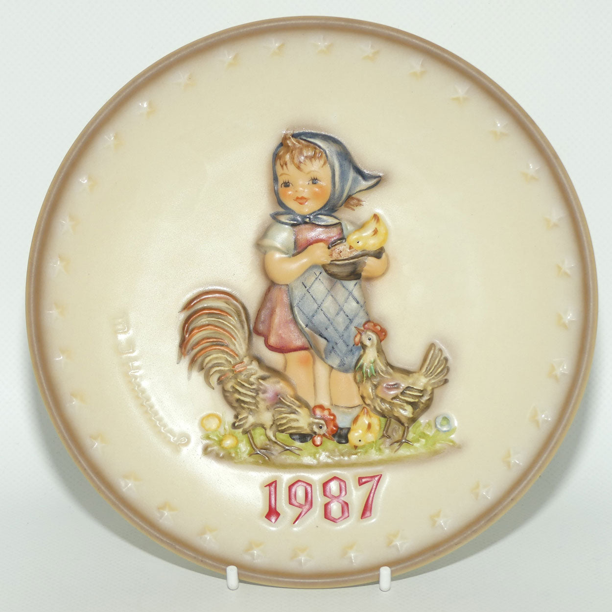 HUM0283 MI Hummel Annual Plate 1987 | Feeding Time | #1