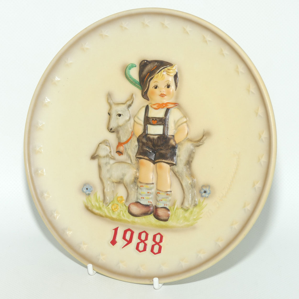 HUM0284 MI Hummel Annual Plate 1988 | Little Goat Herder