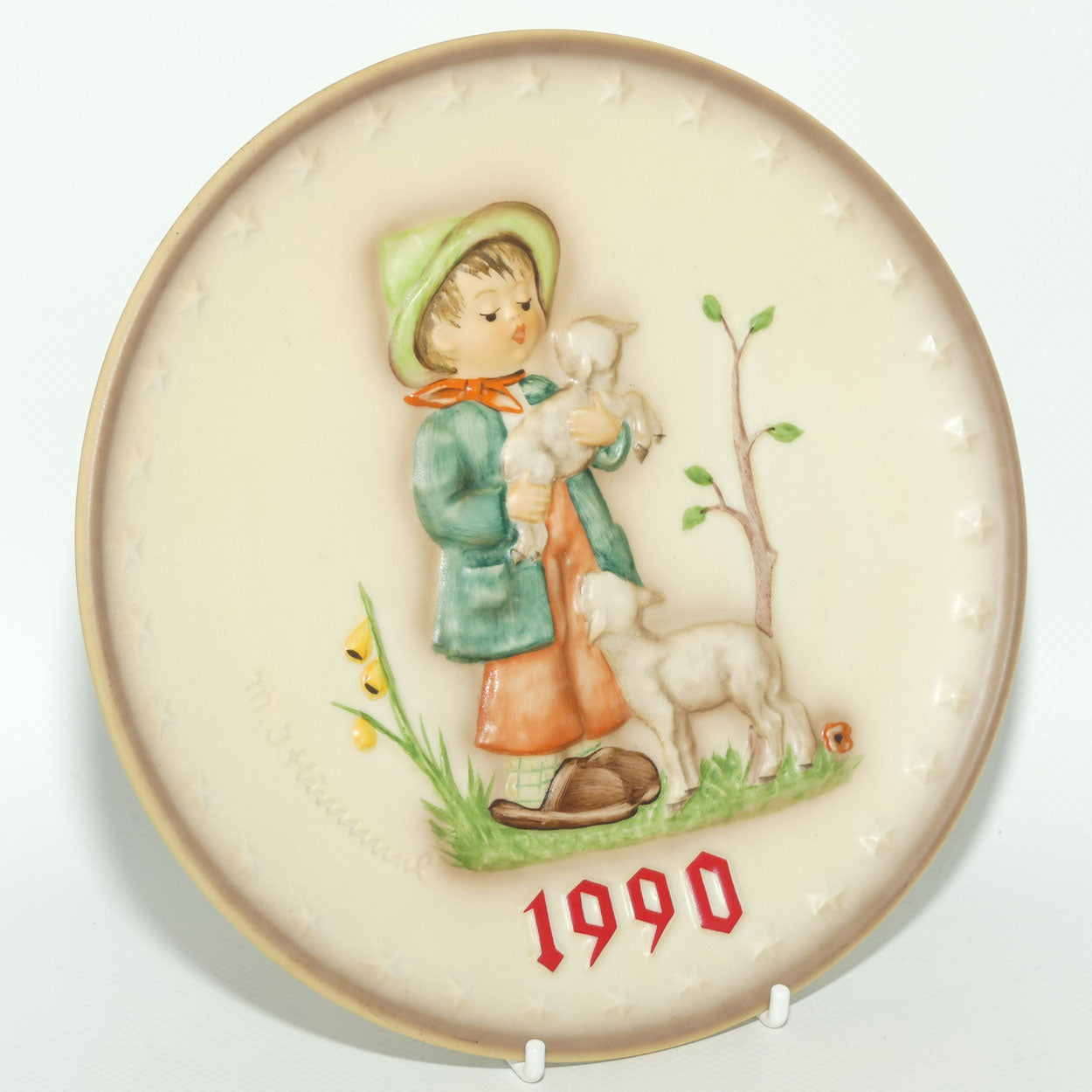 HUM0286 MI Hummel Annual Plate 1990 | Shepherd's Boy