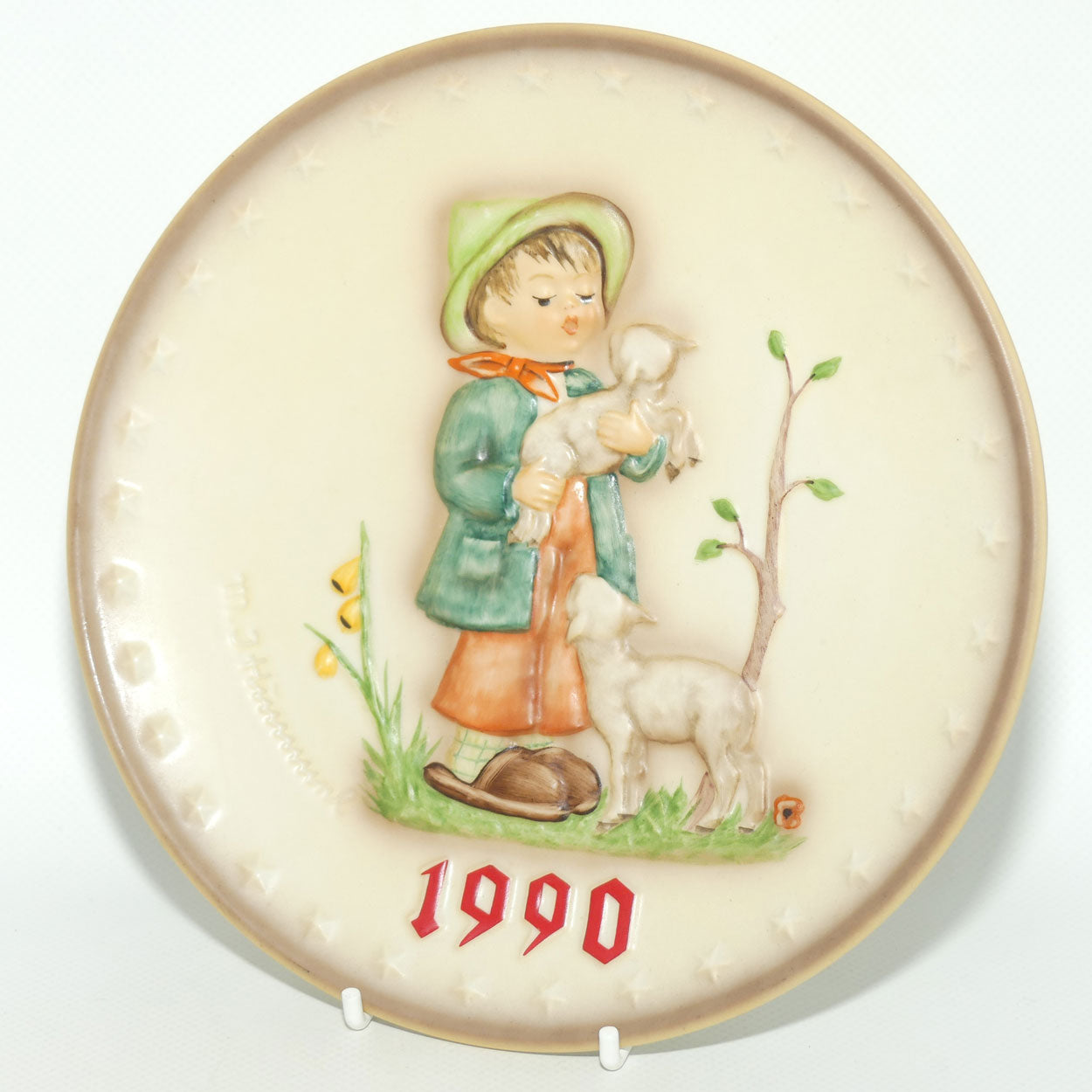 HUM0286 MI Hummel Annual Plate 1990 | Shepherd's Boy