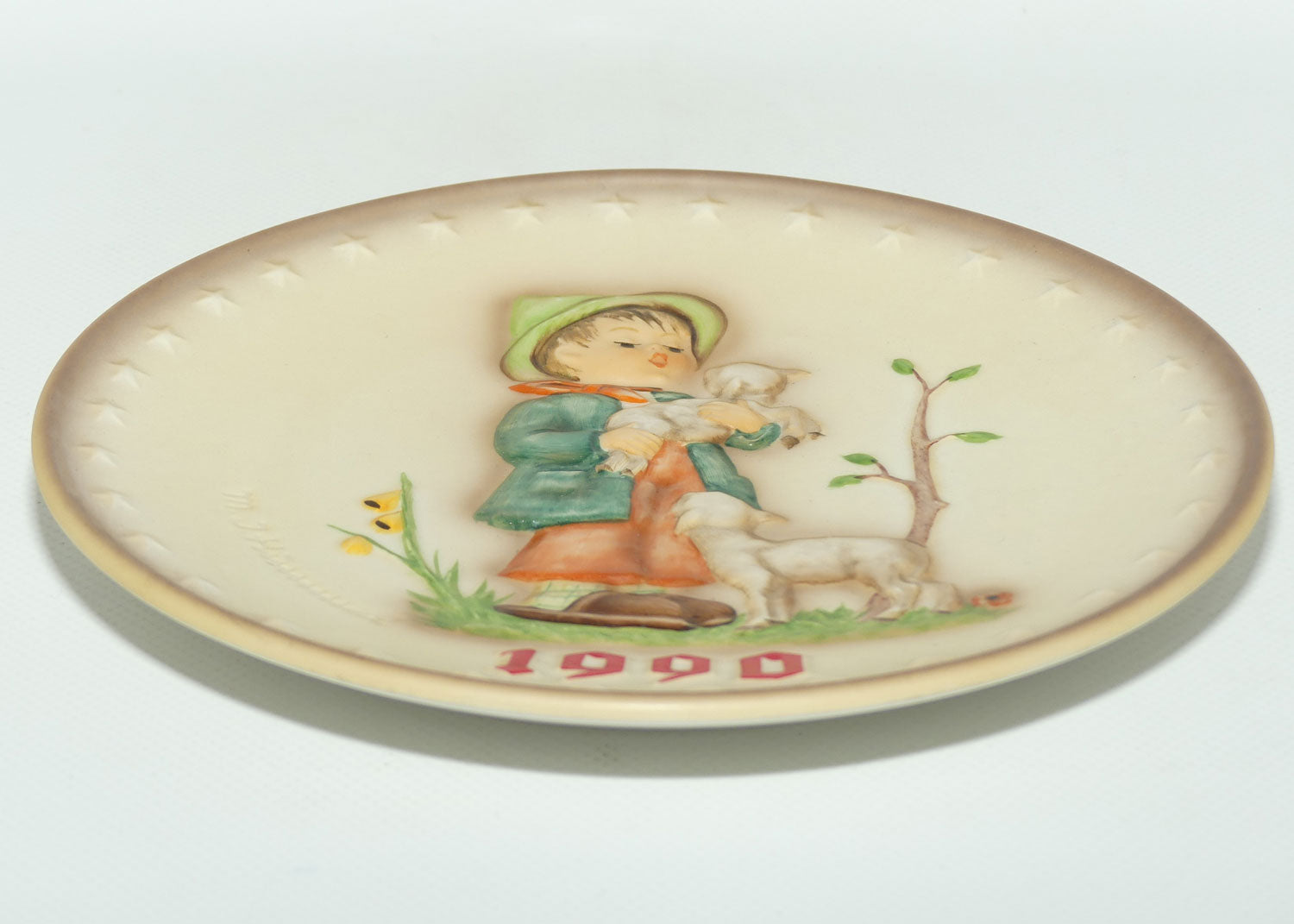 HUM0286 MI Hummel Annual Plate 1990 | Shepherd's Boy