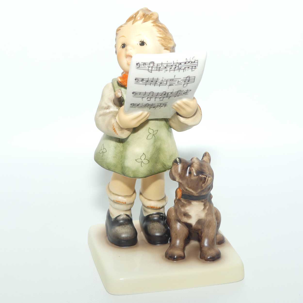 HUM0911 MI Hummel figure Harmony and Lyric + Ceramic Postcard on Easel | TMK8 | boxed