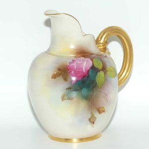 Royal Worcester hand painted Hadley Roses flatback jug