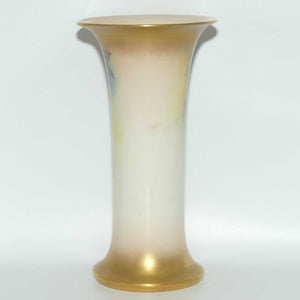 Royal Worcester hand painted Roses very tall G923 trumpet vase (Hunt)