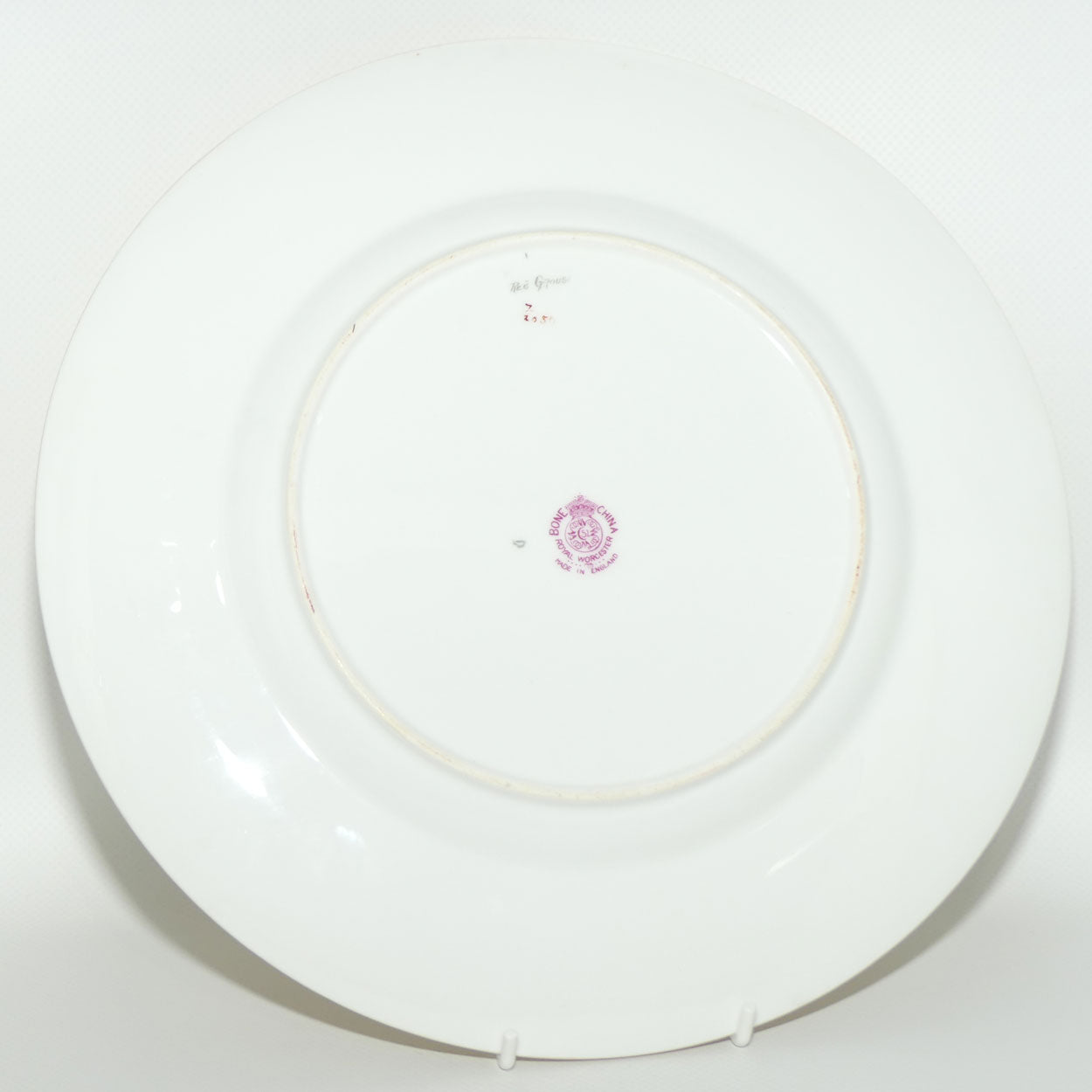 Royal Worcester hand painted Game Birds Red Grouse plate (JAS Stinton)