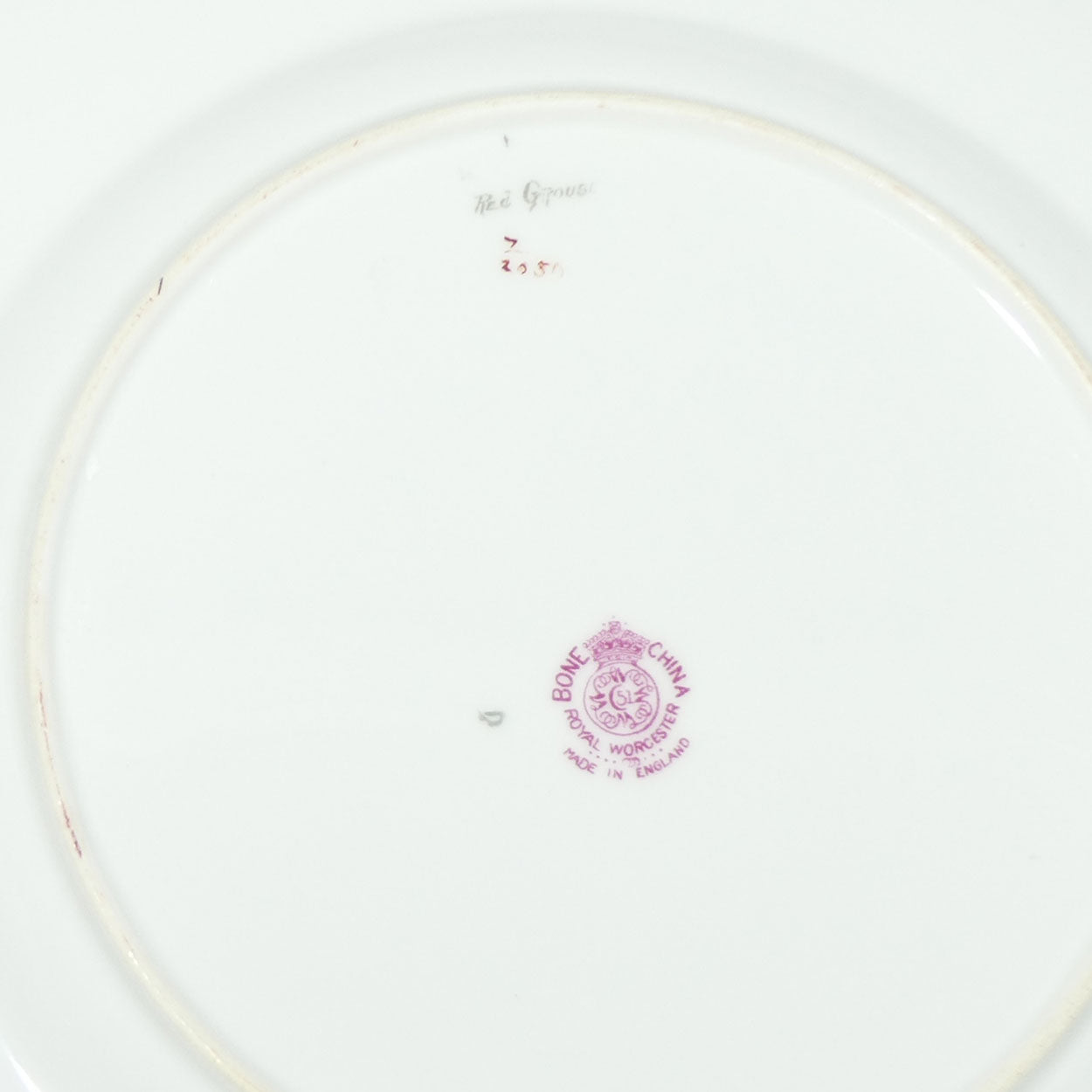 Royal Worcester hand painted Game Birds Red Grouse plate (JAS Stinton)