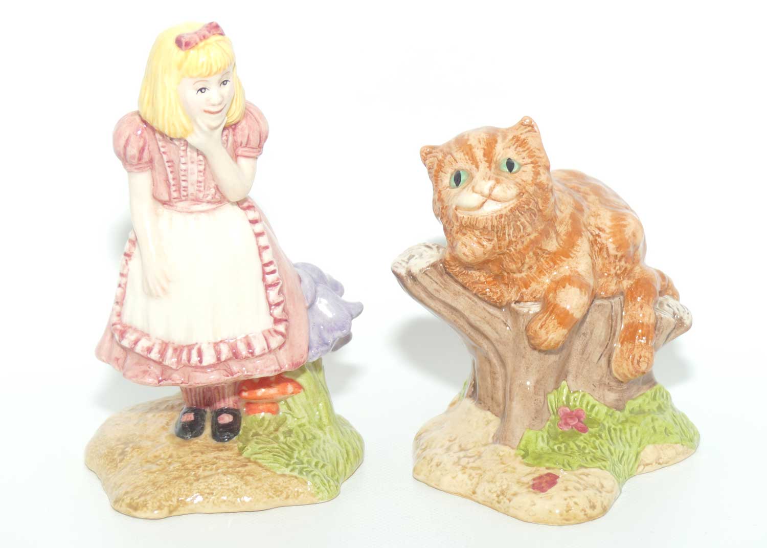LC2 LC3 Beswick Alice in Wonderland and The Cheshire Cat figure pair | Ltd Ed