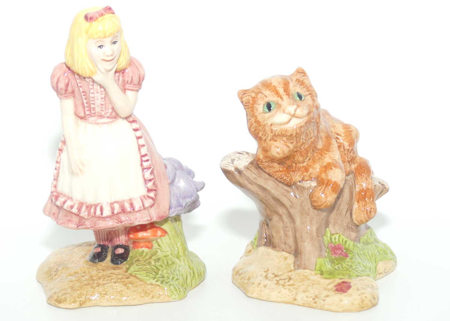 LC2 LC3 Beswick Alice in Wonderland and The Cheshire Cat figure pair | Ltd Ed