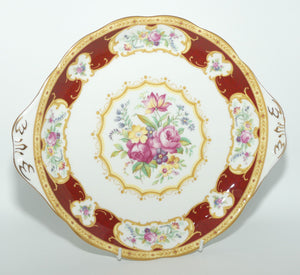 Royal Albert Bone China Lady Hamilton tab handle cake plate | #1 | © 1939 Royal Albert Ltd