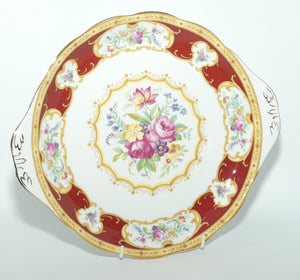 Royal Albert Bone China Lady Hamilton tab handle cake plate | #2 | © 1939 Royal Albert Ltd