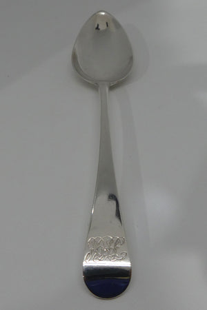 Georgian Sterling Silver Old English pattern desert spoon | London 1796