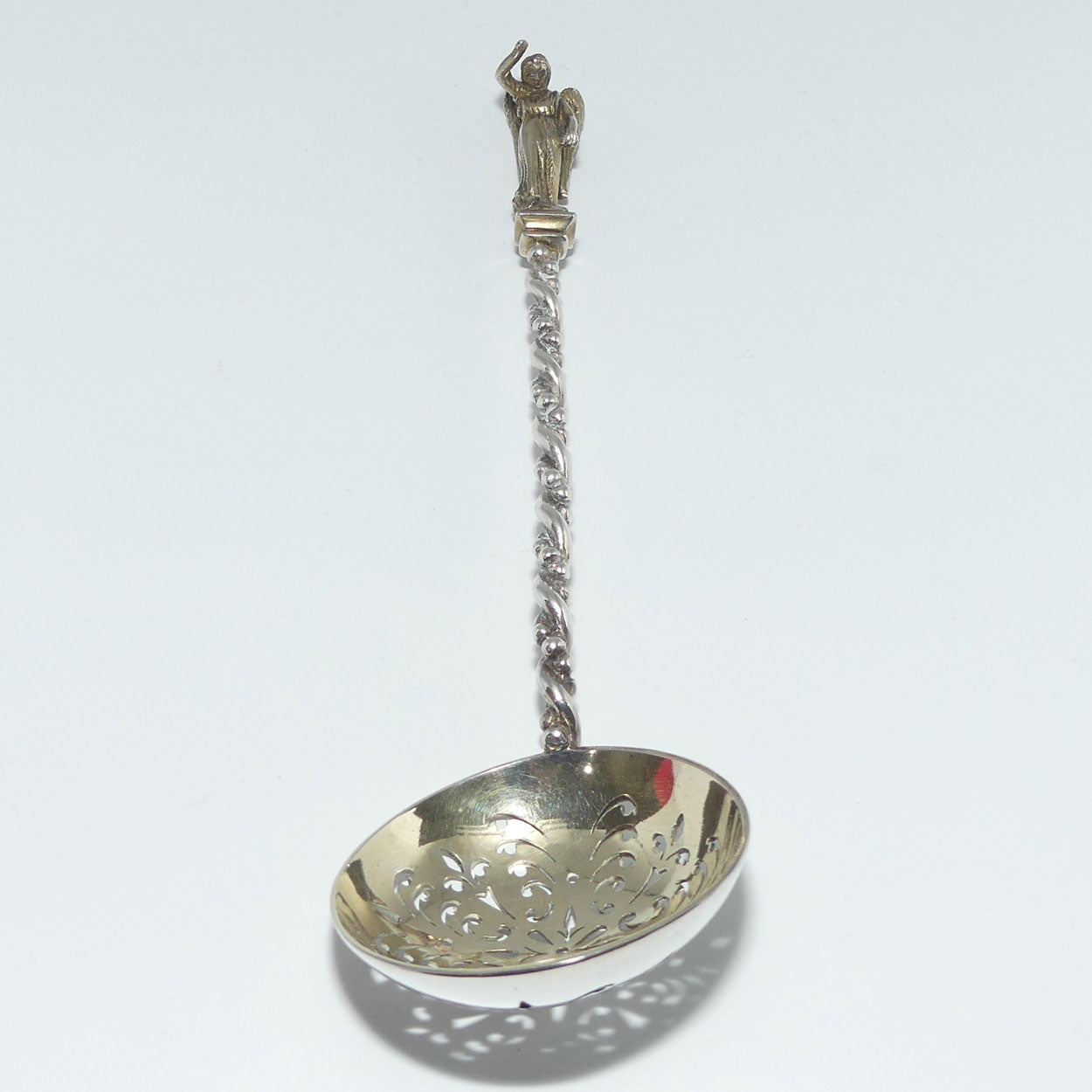 Victorian Sterling Silver set of 5 fruit spoons | Angel tops | London 1883