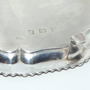 early Geo III Sterling Silver gadrooned border waiter | London 1766 | Ebeneezer Coker