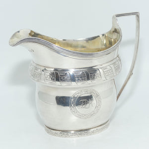 Georgian | Geo III | Sterling Silver Bright Cut decoration sugar and creamer | London 1802