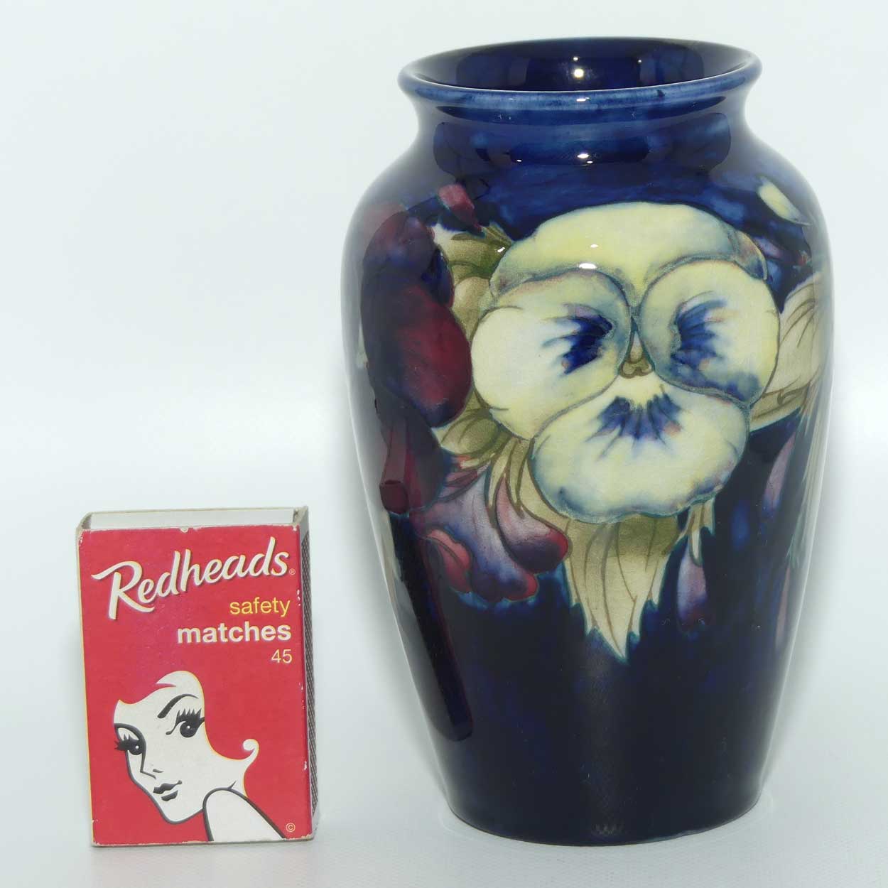 William Moorcroft Pansy Shape M18 vase | scarce Yellow Pansy