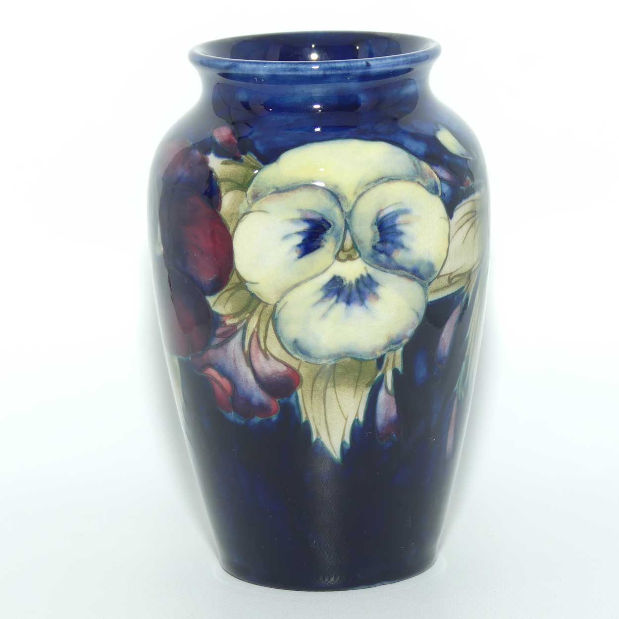 William Moorcroft Pansy Shape M18 vase | scarce Yellow Pansy