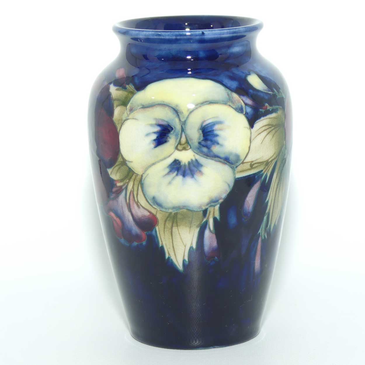 William Moorcroft Pansy Shape M18 vase | scarce Yellow Pansy