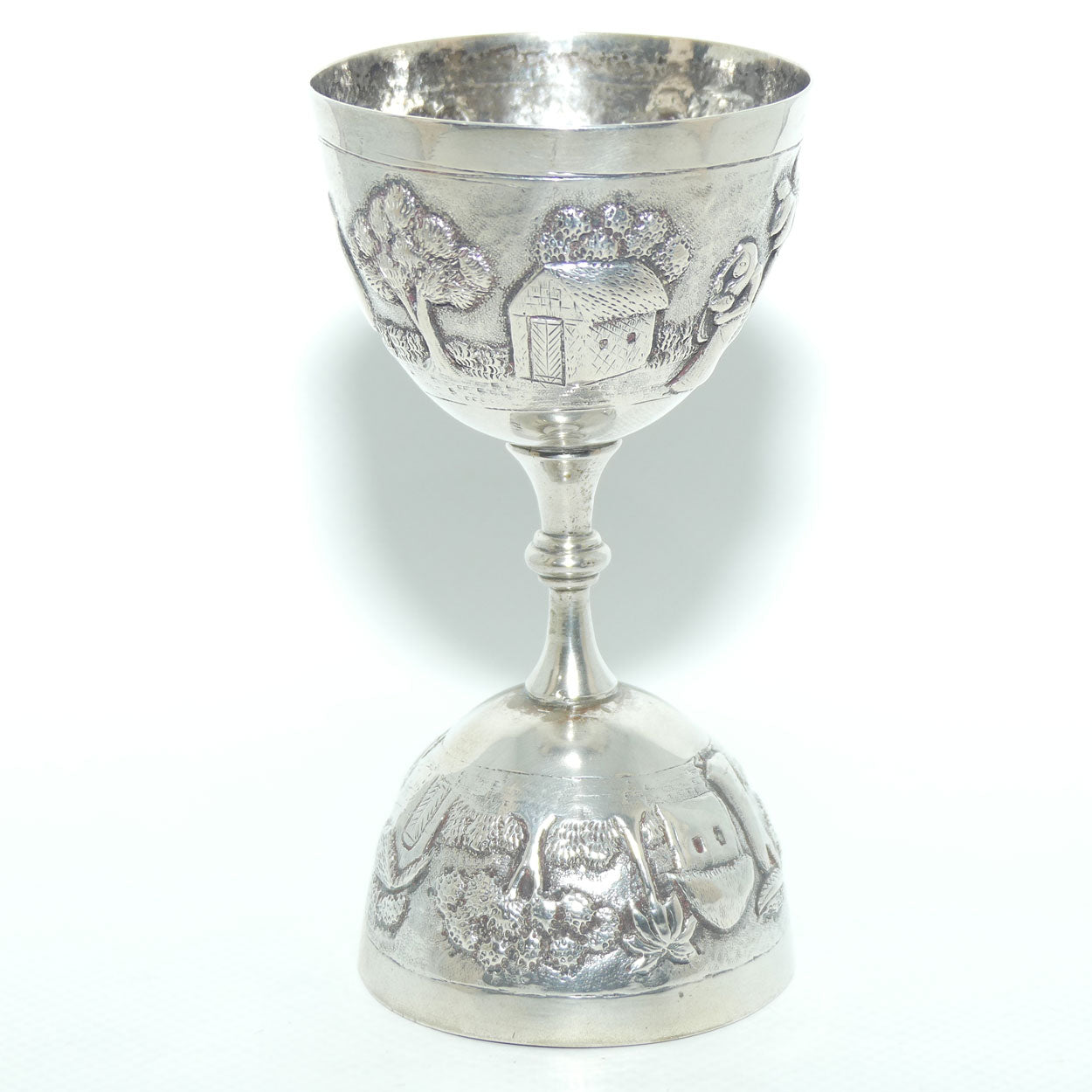 Quality double Ended Measure | Finely decorated with Farmer Country Scene