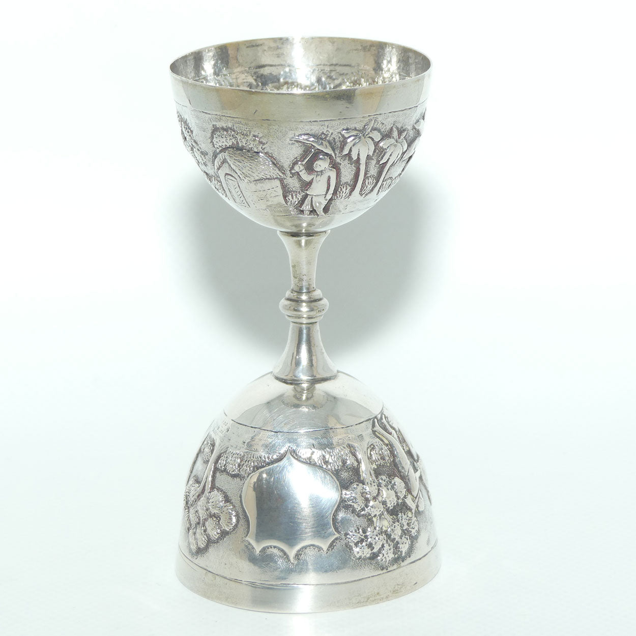 Quality double Ended Measure | Finely decorated with Farmer Country Scene
