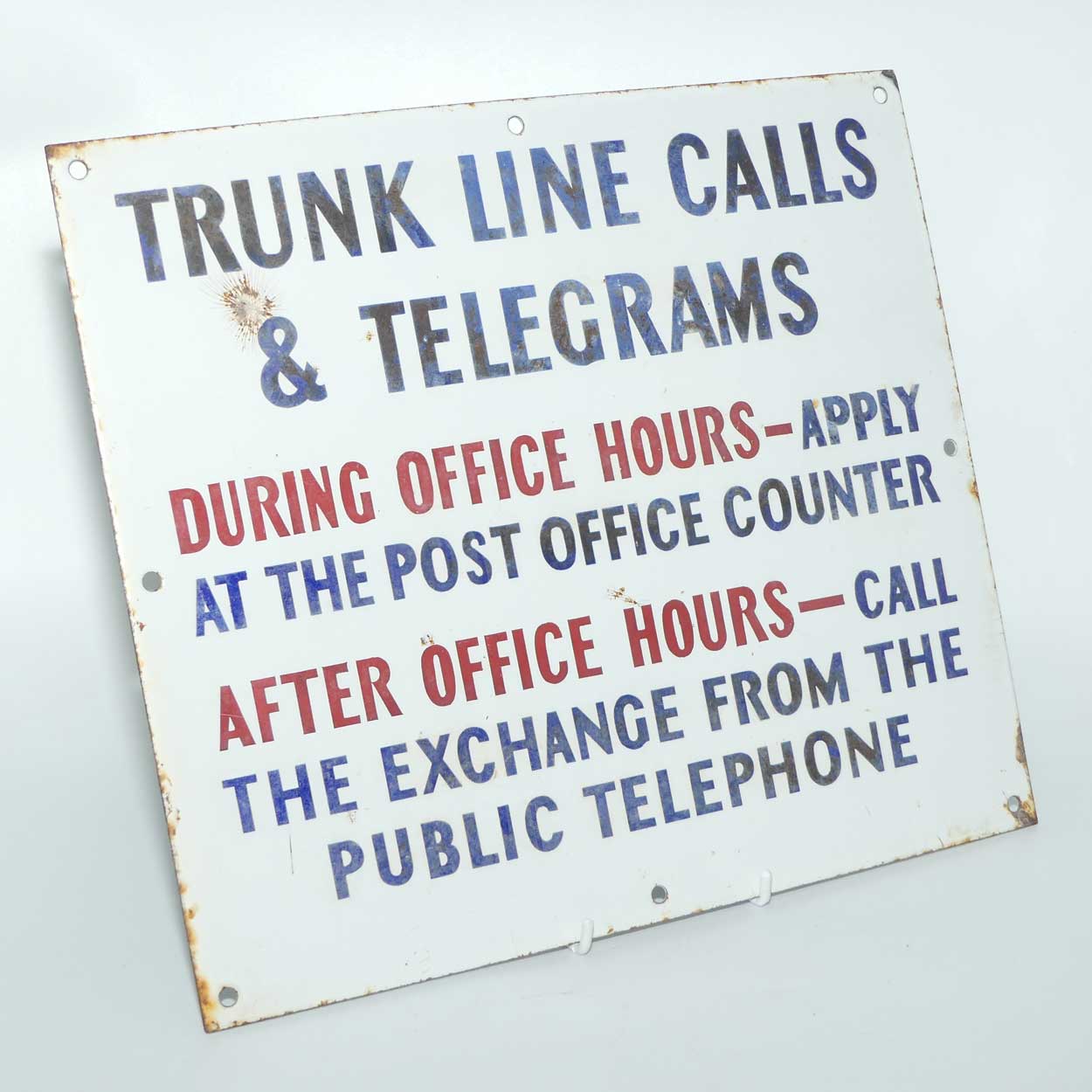 Old Australian PMG enamel exchange sign