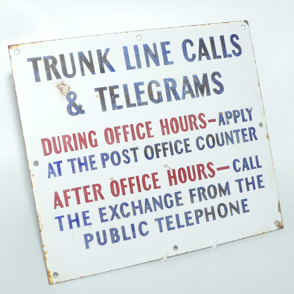 Old Australian PMG enamel exchange sign