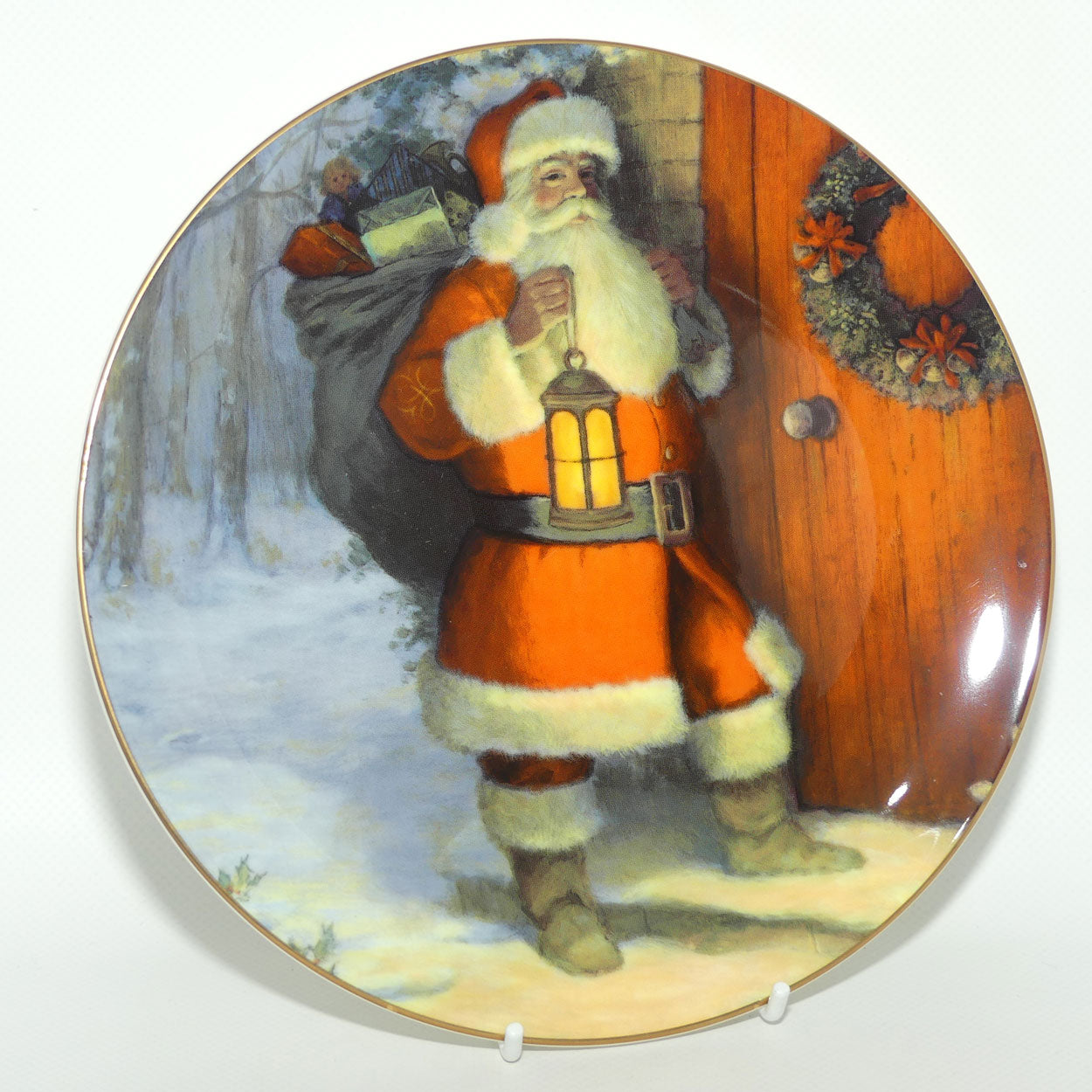 Royal Doulton plate PN101 | Christmas | A Welcome Caller | boxed