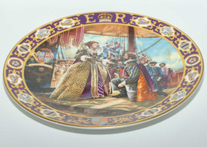 Royal Doulton Kings and Queens of the Realm PN1 plate | Queen Elizabeth I Knighting Sir Francis Drake | LE 2235/3500