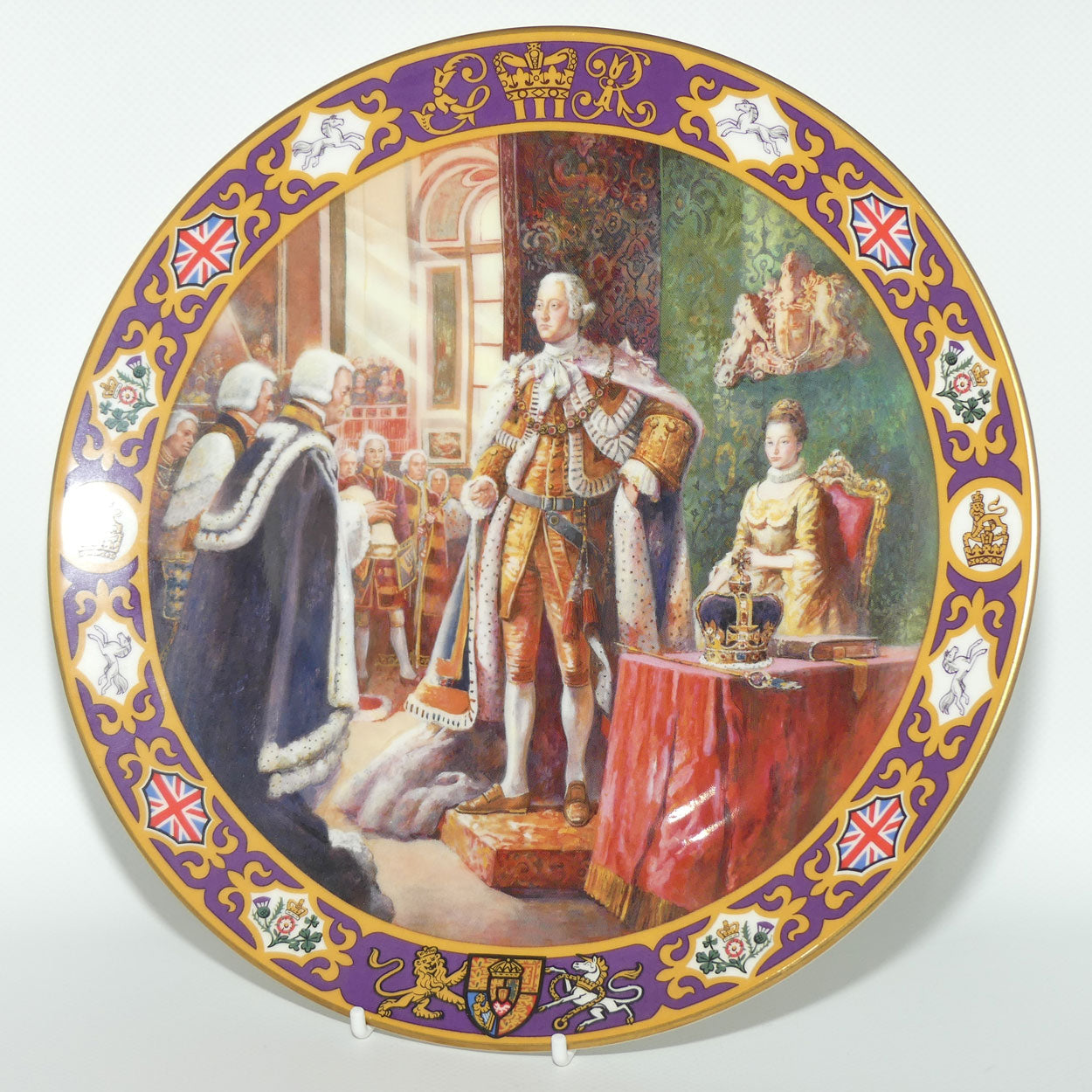 Royal Doulton Kings and Queens of the Realm PN203 plate | The Coronation of King George III | LE 193