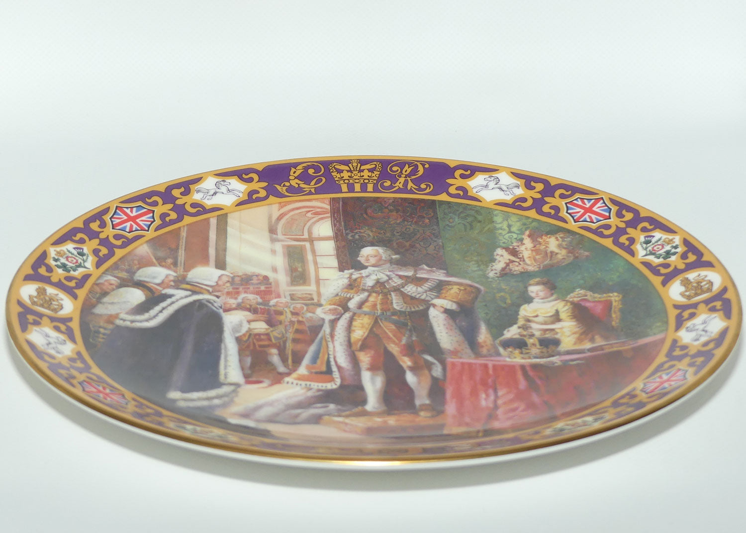 Royal Doulton Kings and Queens of the Realm PN203 plate | The Coronation of King George III | LE 193