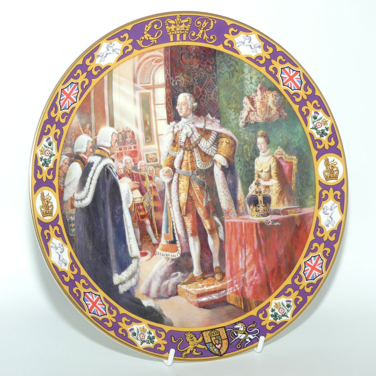 Royal Doulton Kings and Queens of the Realm PN203 plate | The Coronation of King George III | LE160