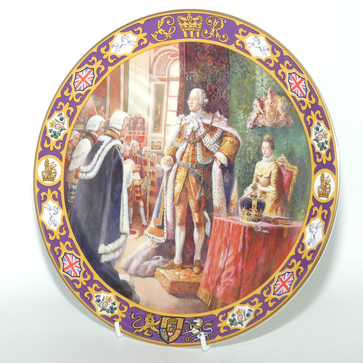 Royal Doulton Kings and Queens of the Realm PN203 plate | The Coronation of King George III | LE160