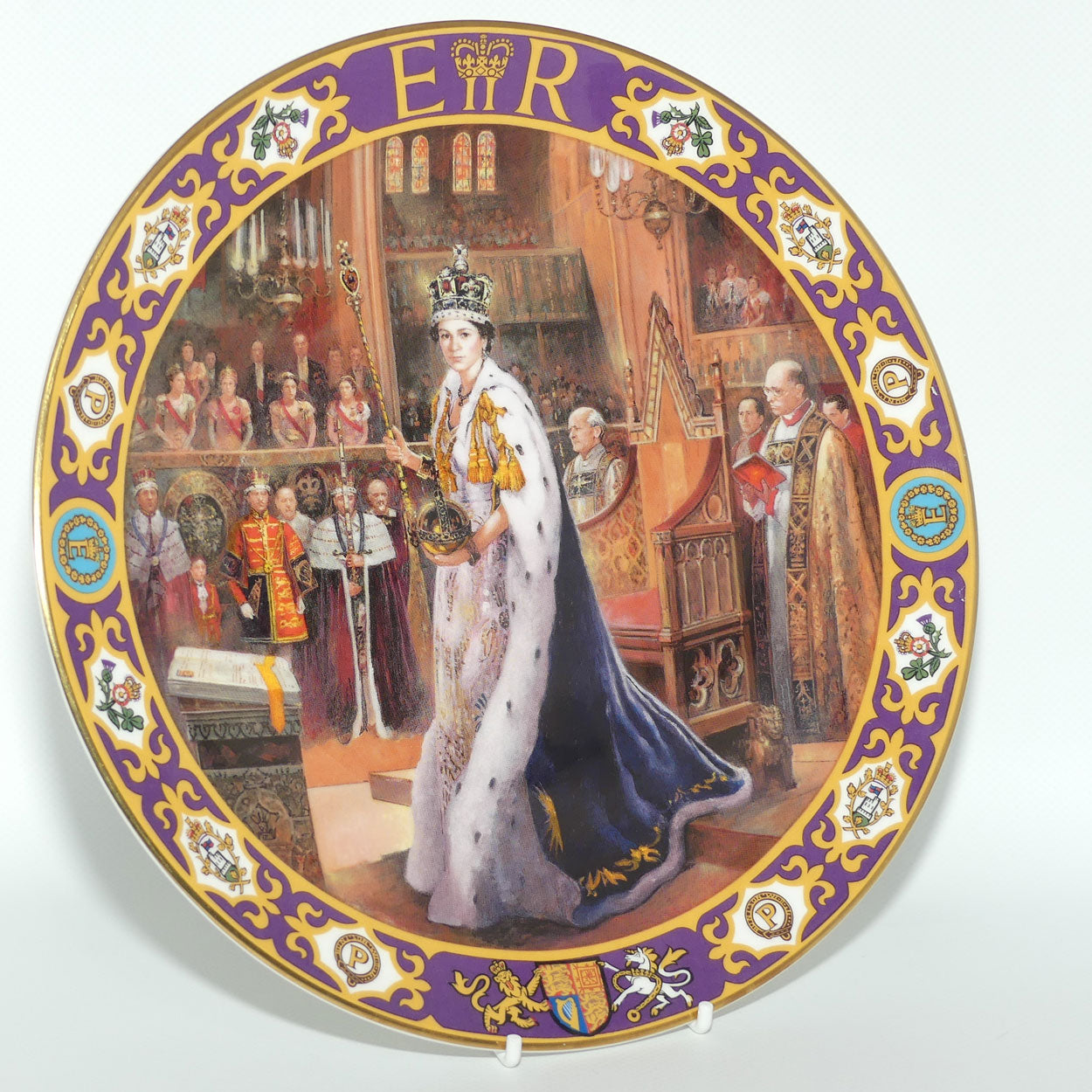 Royal Doulton Kings and Queens of the Realm PN203 plate | The Coronation of Queen Elizabeth II | LE 536/2500