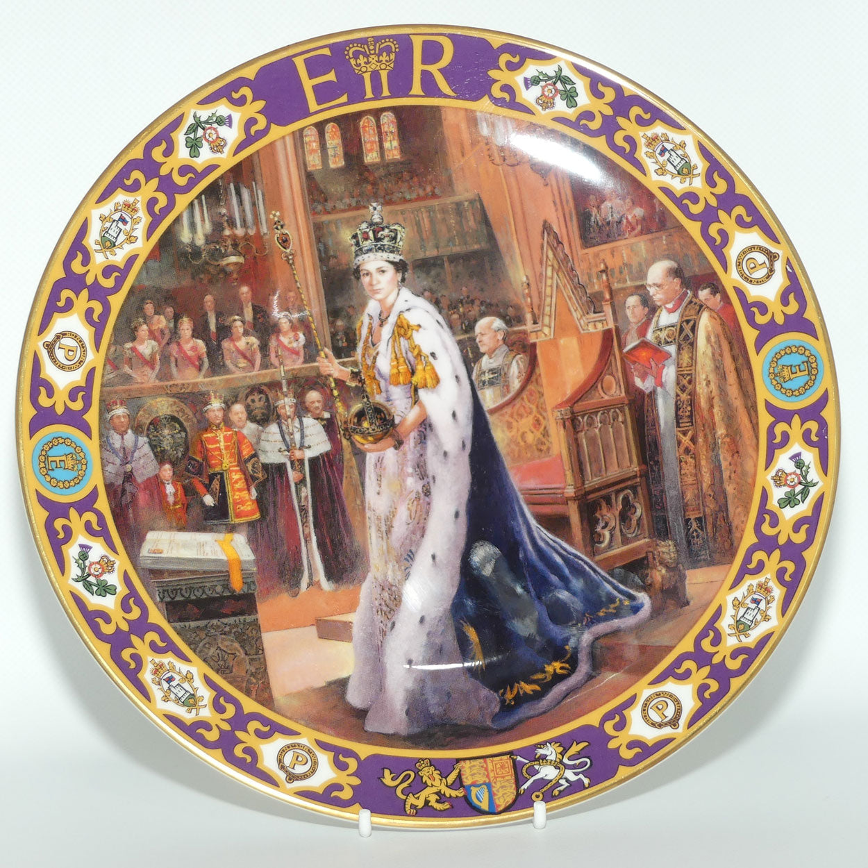 Royal Doulton Kings and Queens of the Realm PN203 plate | The Coronation of Queen Elizabeth II | LE 536/2500
