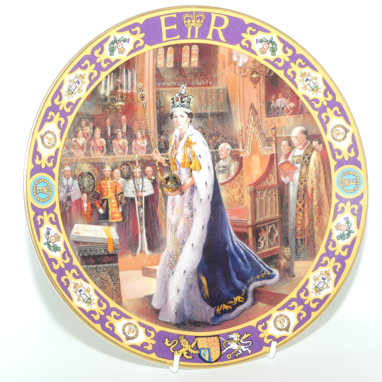 Royal Doulton Kings and Queens of the Realm PN206 plate | The Coronation of Queen Elizabeth II | LE818