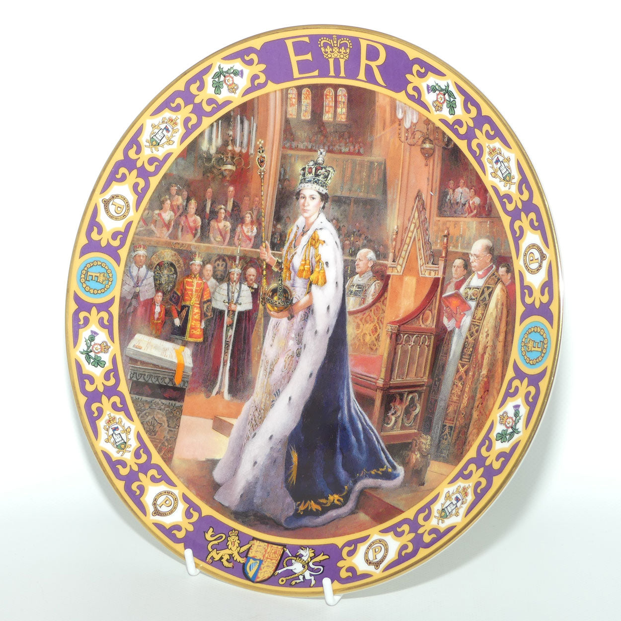 Royal Doulton Kings and Queens of the Realm PN206 plate | The Coronation of Queen Elizabeth II | LE818