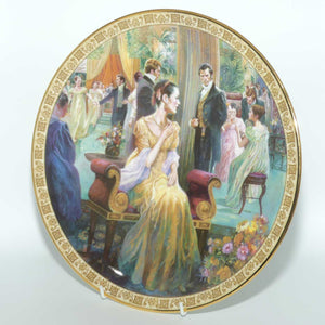 Royal Doulton Jane Austen Collection plate | Pride and Prejudice | PN207 Miss Elizabeth Bennett aware of Mr Darcy and Mr Bingley discussing her merits