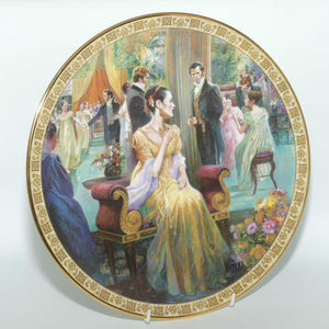 Royal Doulton Jane Austen Collection plate | Pride and Prejudice | PN207 Miss Elizabeth Bennett aware of Mr Darcy and Mr Bingley discussing her merits