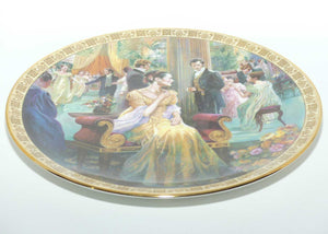 Royal Doulton Jane Austen Collection plate | Pride and Prejudice | PN207 Miss Elizabeth Bennett aware of Mr Darcy and Mr Bingley discussing her merits