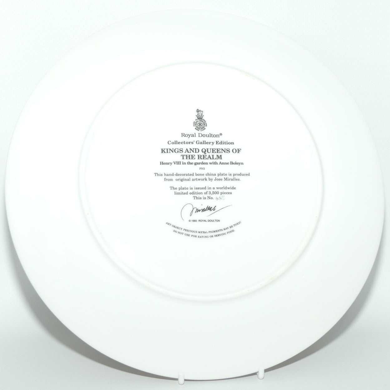 Kings and Queens of the Realm PN2 plate | Henry VIII in the Garden with Anne Boleyn | LE668