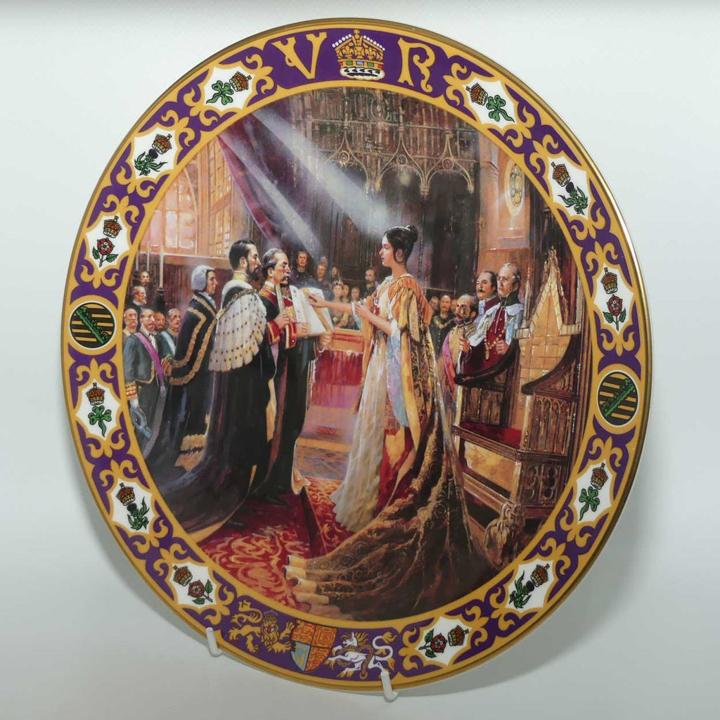 Royal Doulton Kings and Queens of the Realm PN4 plate | Queen Victoria's Coronation | LE 333 + cert