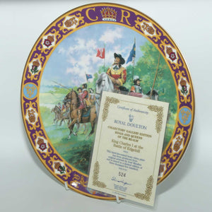 Royal Doulton Kings and Queens of the Realm PN53 plate | King Charles I at the Battle of Edgehill | LE 524 + cert