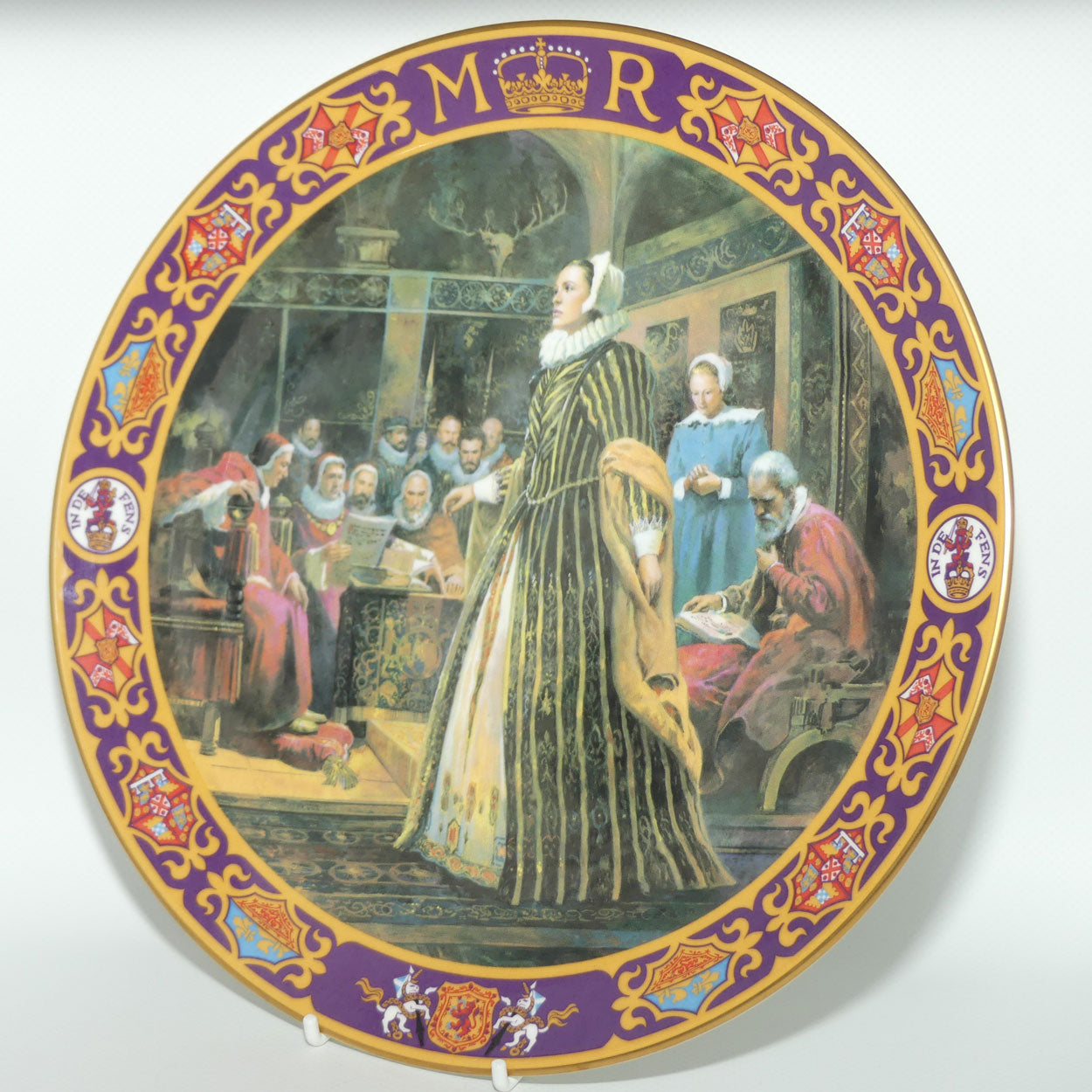 Royal Doulton Kings and Queens of the Realm PN54 plate | Mary, Queen of Scots at Fotheringhay Castle | LE337