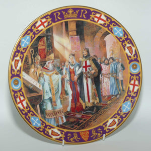 Royal Doulton Kings and Queens of the Realm PN74 plate | The Wedding of Richard I | LE 1020 + cert