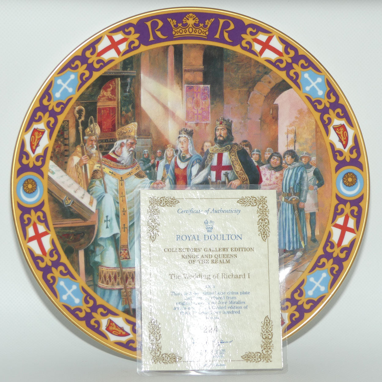 Royal Doulton Kings and Queens of the Realm PN74 plate | The Wedding of Richard I | LE 224 + cert