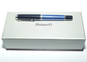 Pelikan M805 Souveran Fountain Pen | Black and Blue | EF nib | original boxing