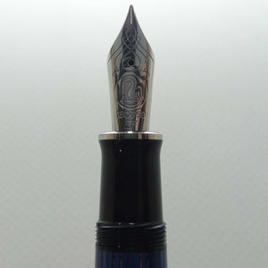 Pelikan M805 Souveran Fountain Pen | Black and Blue | EF nib | original boxing