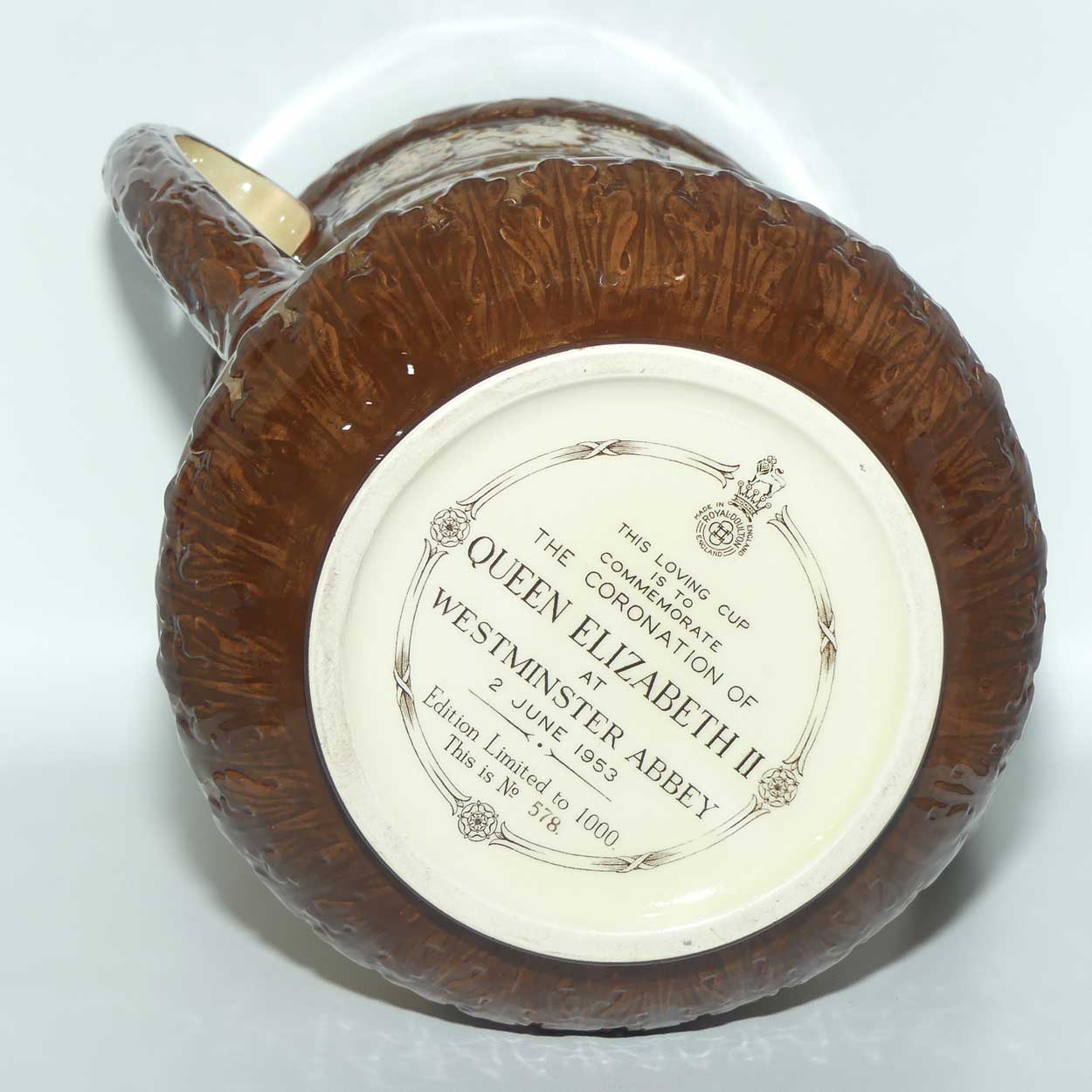 Royal Doulton Royalty Commemorative Loving Cup | Queen Elizabeth II 2 June 1953 Coronation